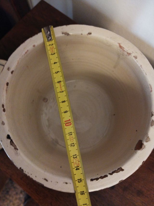 Vaso Albarello in maiolica Rosmarino