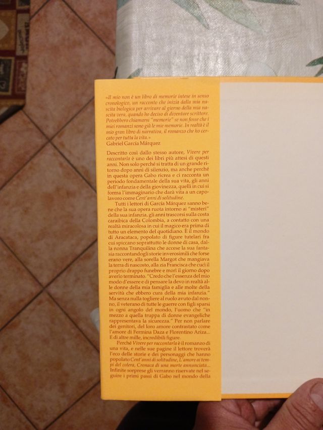 Vivere per raccontarla