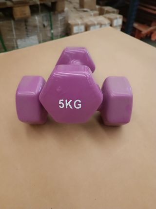 PAR DE MANCUERNAS 5 KG VINILO O NEOPRENO LILA