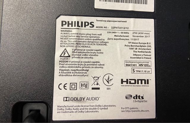 Placa main + fuente de una Tv Philips 32PHT4112