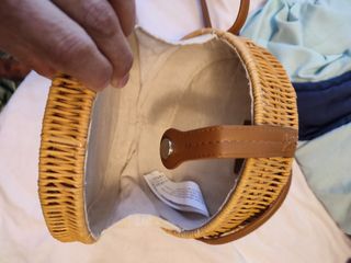 Bolso ratán mimbre fiambrera Zara