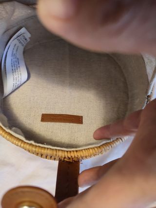 Bolso ratán mimbre fiambrera Zara
