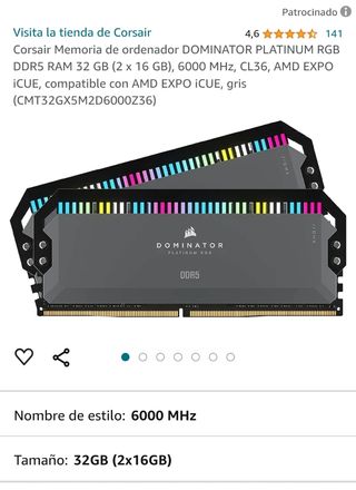 Corsair dominator platinum RGB DDR5 32GB