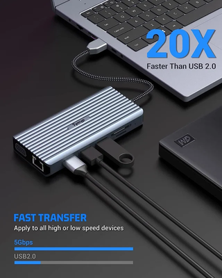 Hub USB C 12 EN 1 100W PD 4K NUEVO