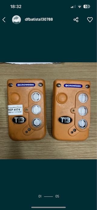 Conjunto 2 x Detector gás multigás Crowcon Tetra 3