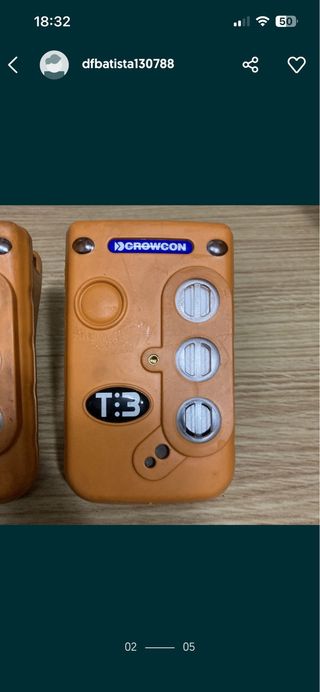 Conjunto 2 x Detector gás multigás Crowcon Tetra 3