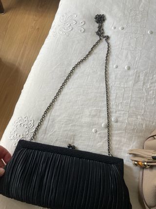 Bolso clutch de fiesta de gasa drapeada
