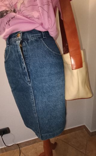 Gonna vintage in denim Trussardi jeans 