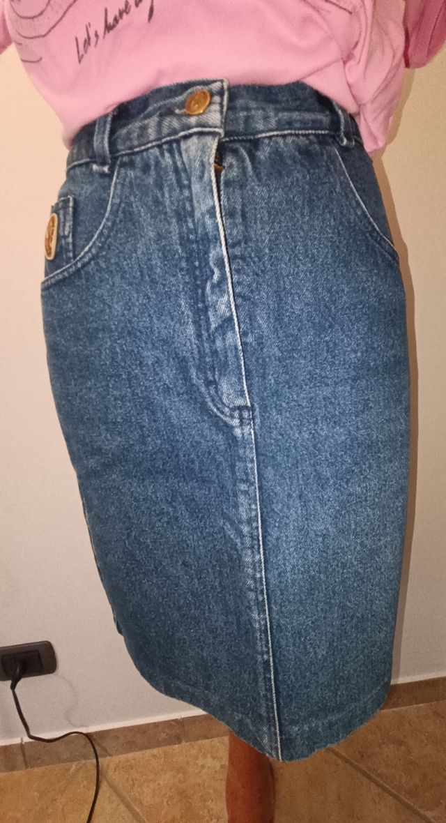 Gonna vintage in denim Trussardi jeans