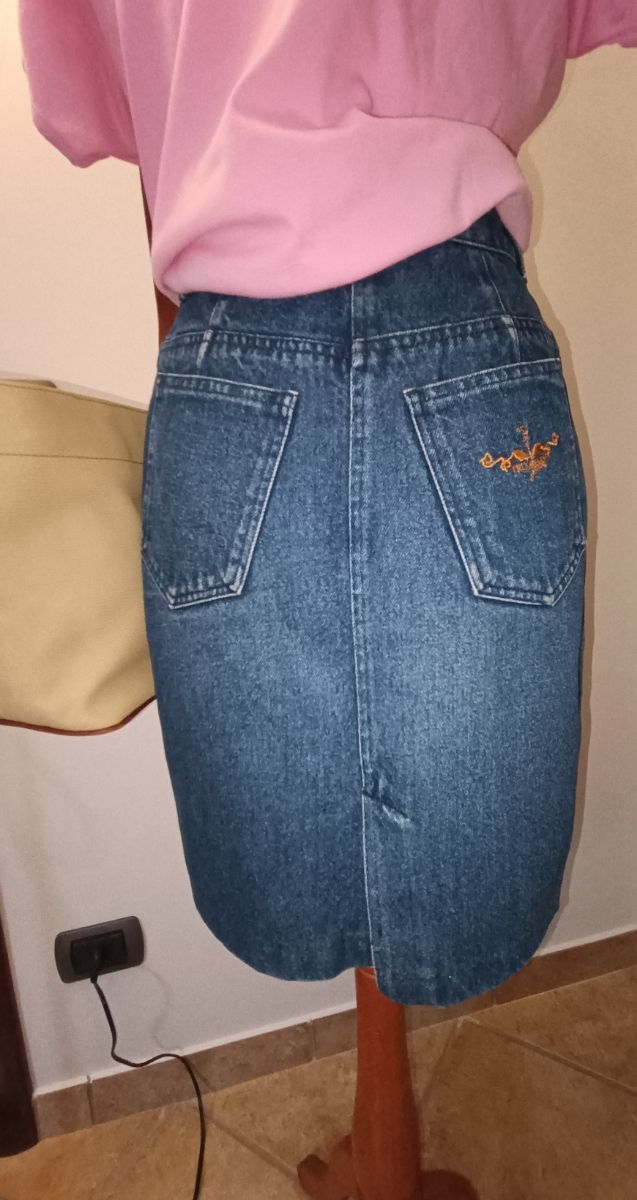 Gonna vintage in denim Trussardi jeans