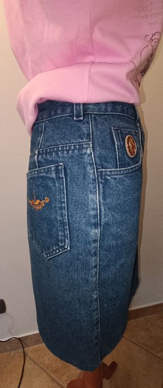 Gonna vintage in denim Trussardi jeans 