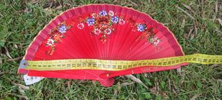 Abanico pintado a mano por ambos lados