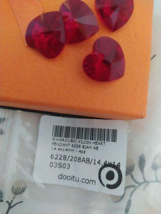 Set di 4 ciondoli Swarovski originali