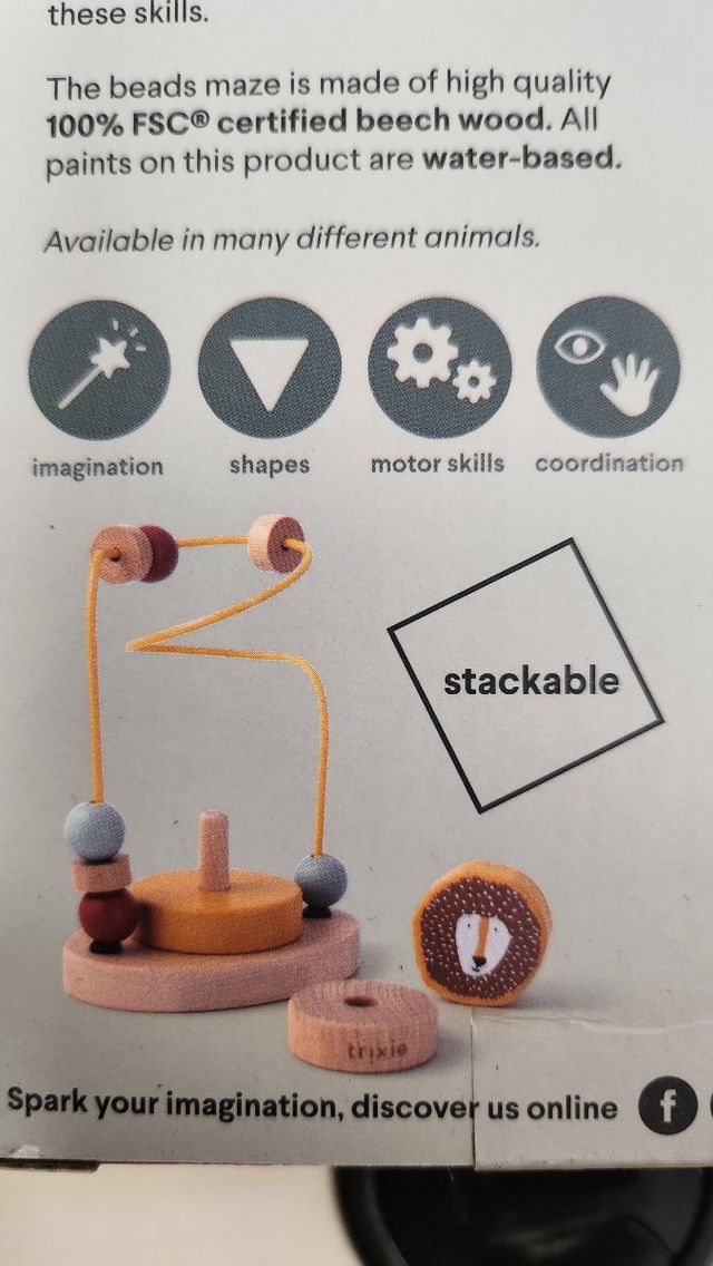 Juguete apilable madera