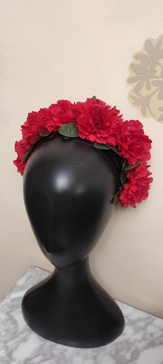 Tocado Flamenca ramillete peineta clavel