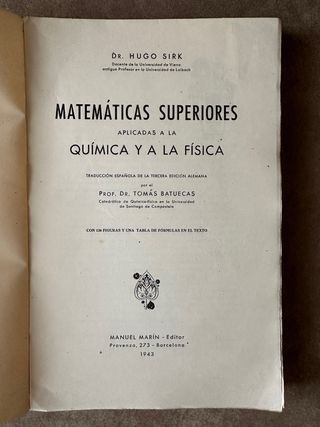 Libro Matemáticas superiores aplicadas. 1948
