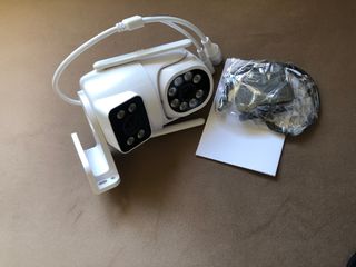 Camâra dulpa WiFi rotativa externa 8MP auto trakin