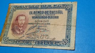 Billete 25 Pesetas 1926 SIN SERIE (S.S.)