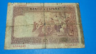 Billete 25 Pesetas 1926 SIN SERIE (S.S.)
