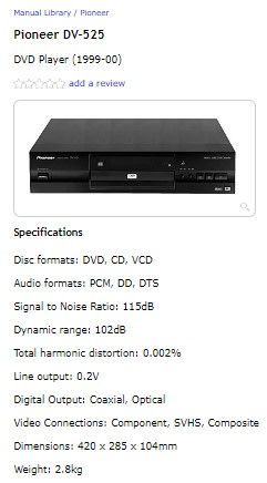 PIONEER DVD DV-525