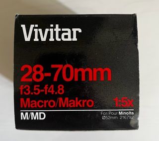 Obiettivo Vivitar Minolta M/MD 28-70mm