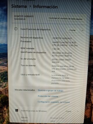 Lenovo ThinkCentre E73,SSD 120, i3-4130,8 RAM,W11