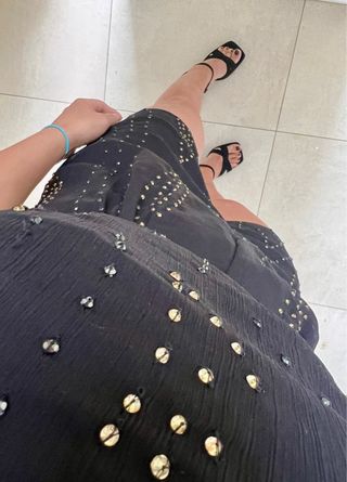 Mono corto con pedreria de Topshop