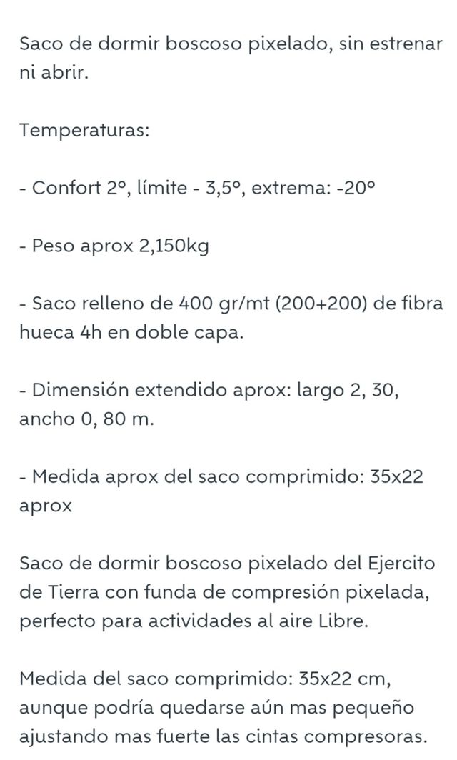 Saco de dormir militar