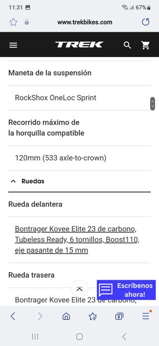 BICICLETA DE MONTAÑA TREK PROCALIBER 9.7