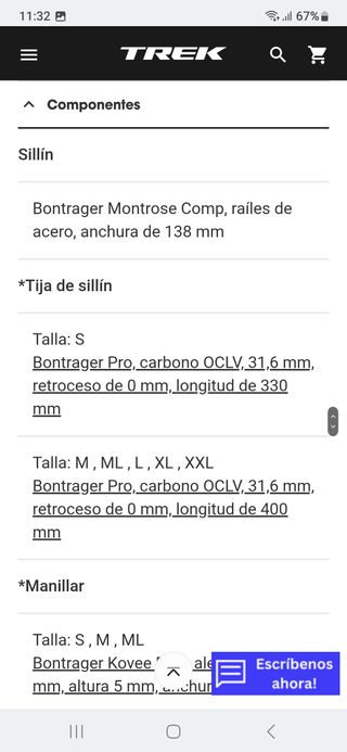BICICLETA DE MONTAÑA TREK PROCALIBER 9.7