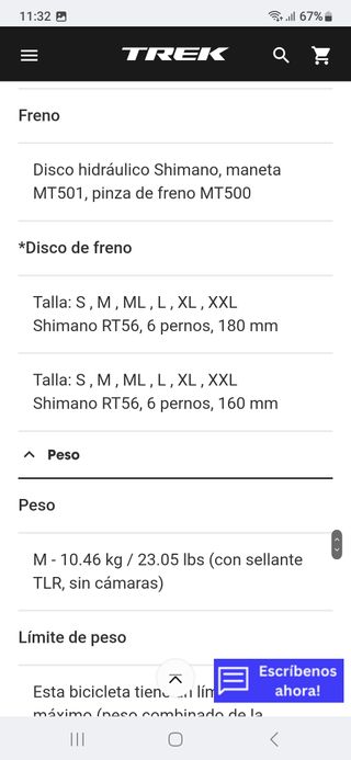 BICICLETA DE MONTAÑA TREK PROCALIBER 9.7