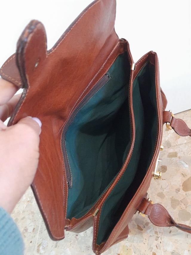 Borsa Vintage in Pelle Colore Marrone