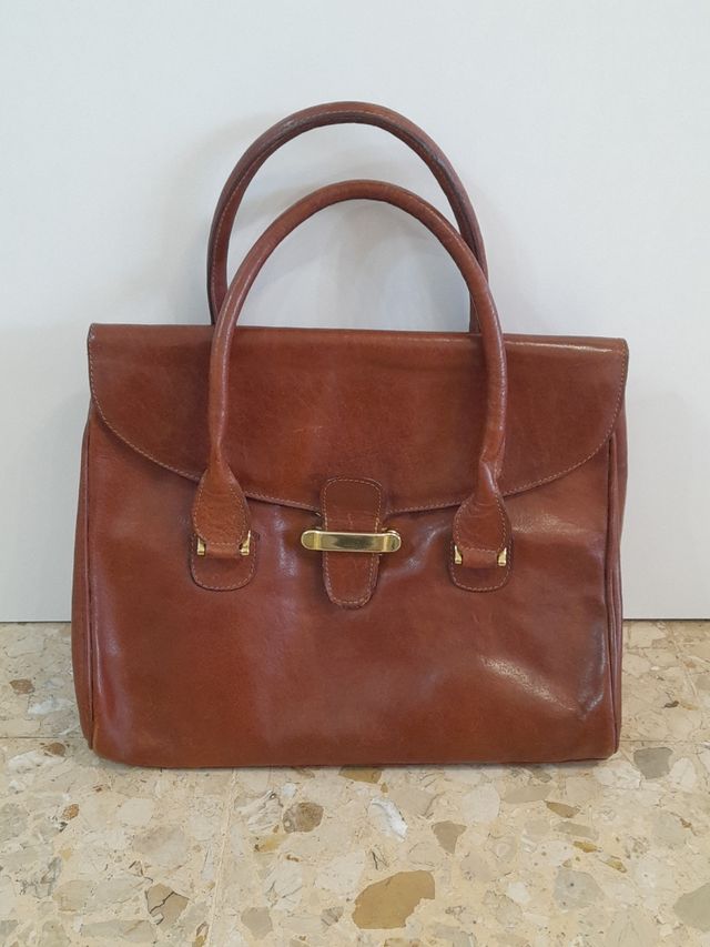 Borsa Vintage in Pelle Colore Marrone