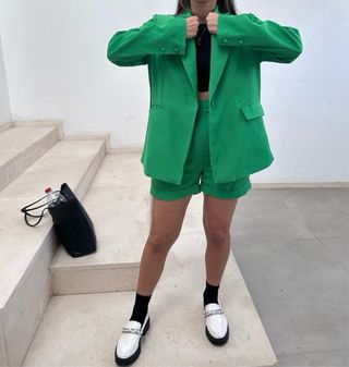 Conjunto chaqueta y bermuda Shein