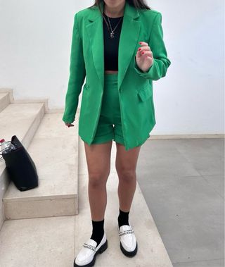 Conjunto chaqueta y bermuda Shein