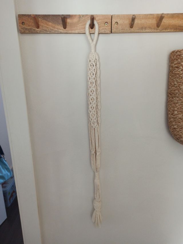 Colgador de macramé