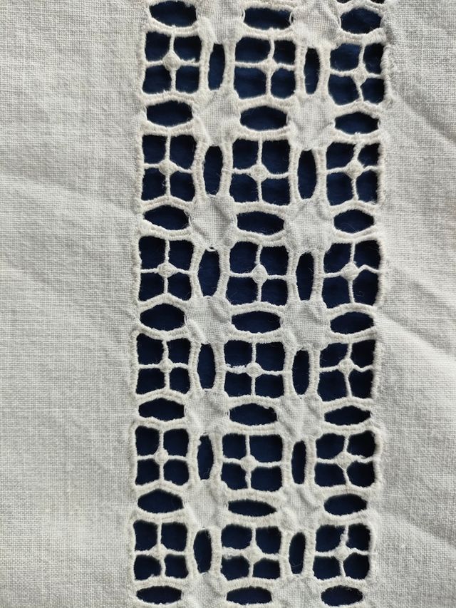 lenzuolo vintage matrimoniale ricamato