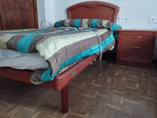 Habitación con 2 camas (1 articulada) y mesilla