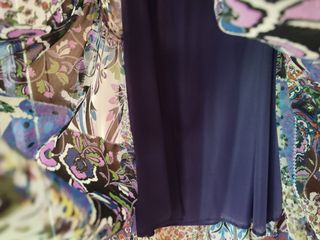 Falda larga fluida estampada 