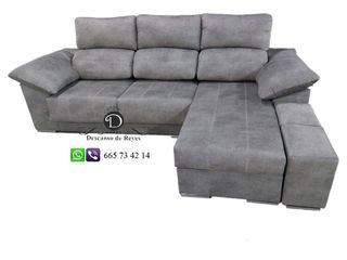 Sofá chaise longue deslizante reclinable antimanch