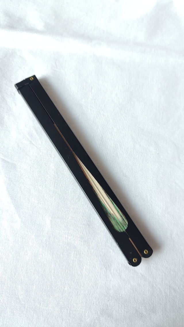 Pay-pay plegable pintado. Abanico