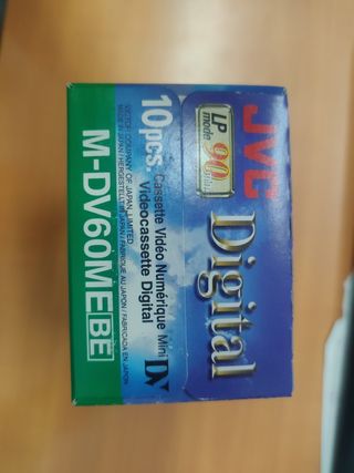 Lote 10 casetes de vídeo digital JVC 60/90