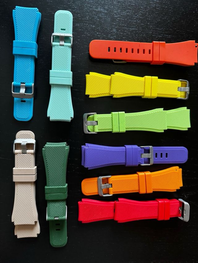 Set di 10 cinturini per orologi in vari colori
