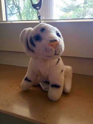 Portachiavi Peluche tigre bianca