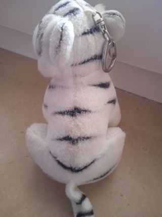 Portachiavi Peluche tigre bianca