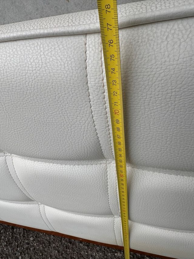 Cabezal de cama, tapizado símil piel