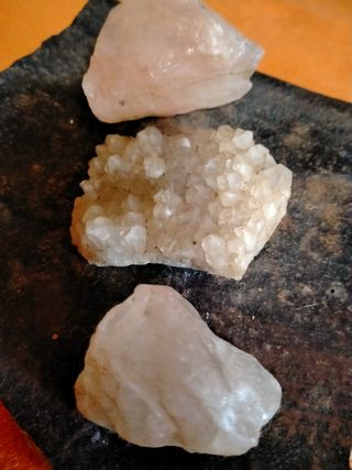 Set da 3 quarzi Rosa e bianco 