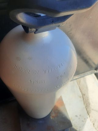 Botella de oxígeno buceo 