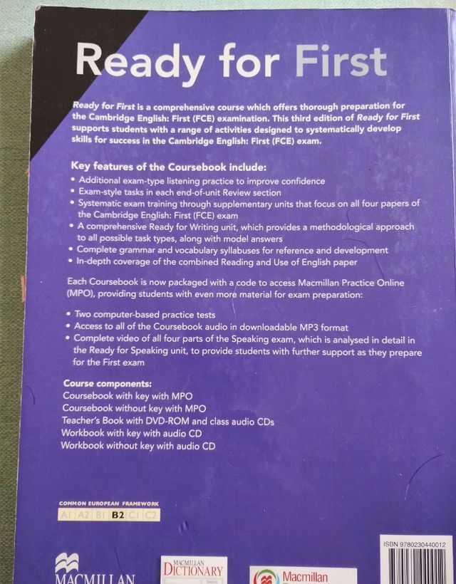 2 libros preparación B2 inglés Ready for First Mac