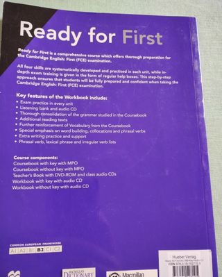 2 libros preparación B2 inglés Ready for First Mac